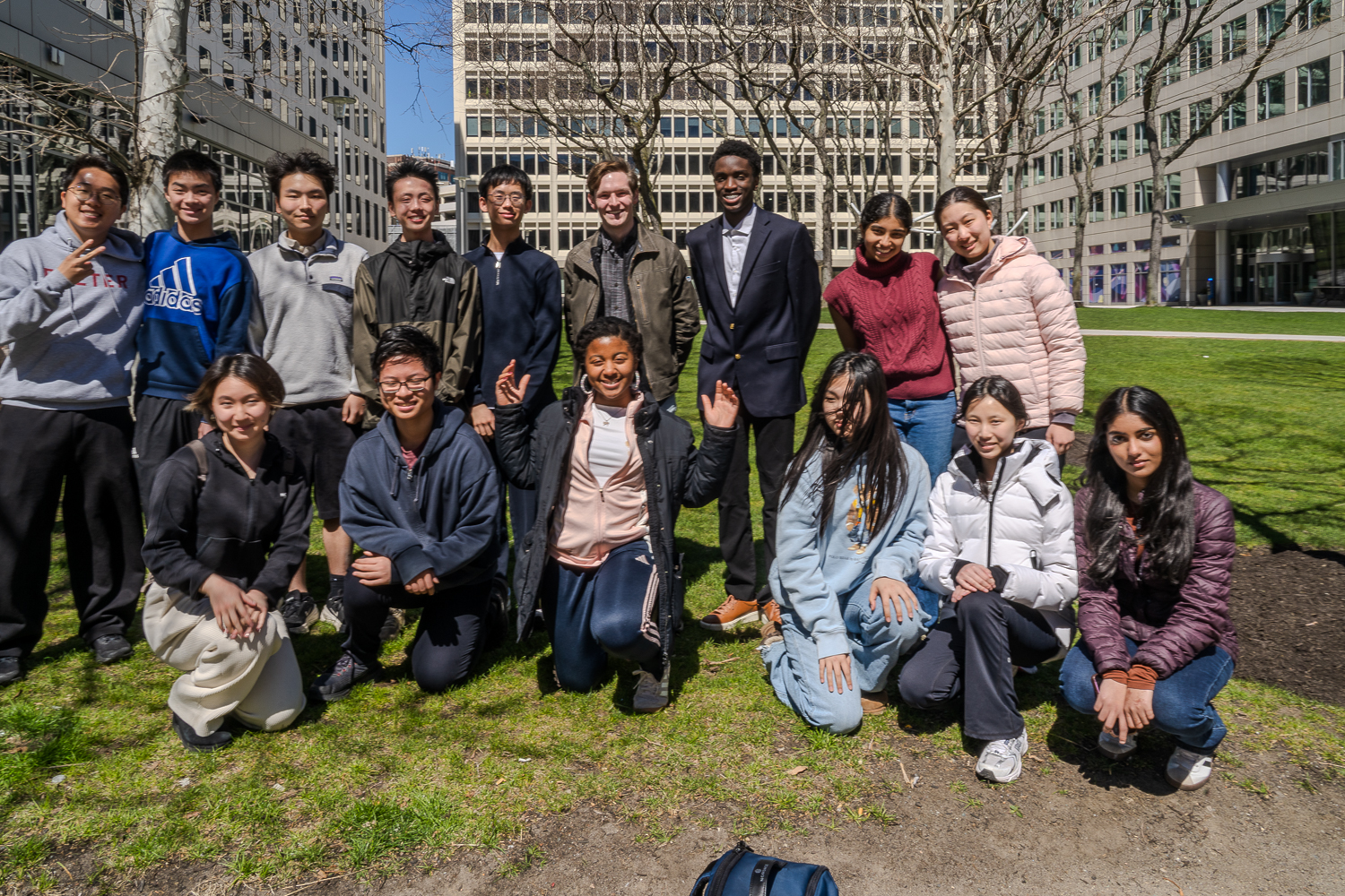 Students from the Genetics and Biotech Club visiting the Broad Institute
